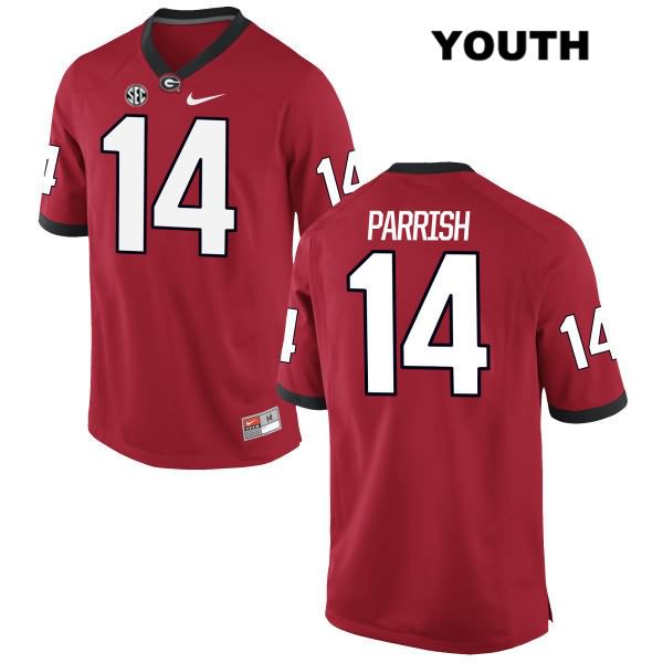 Georgia Bulldogs Youth Malkom Parrish #14 NCAA Authentic Red Nike Stitched College Football Jersey OXS5756EM